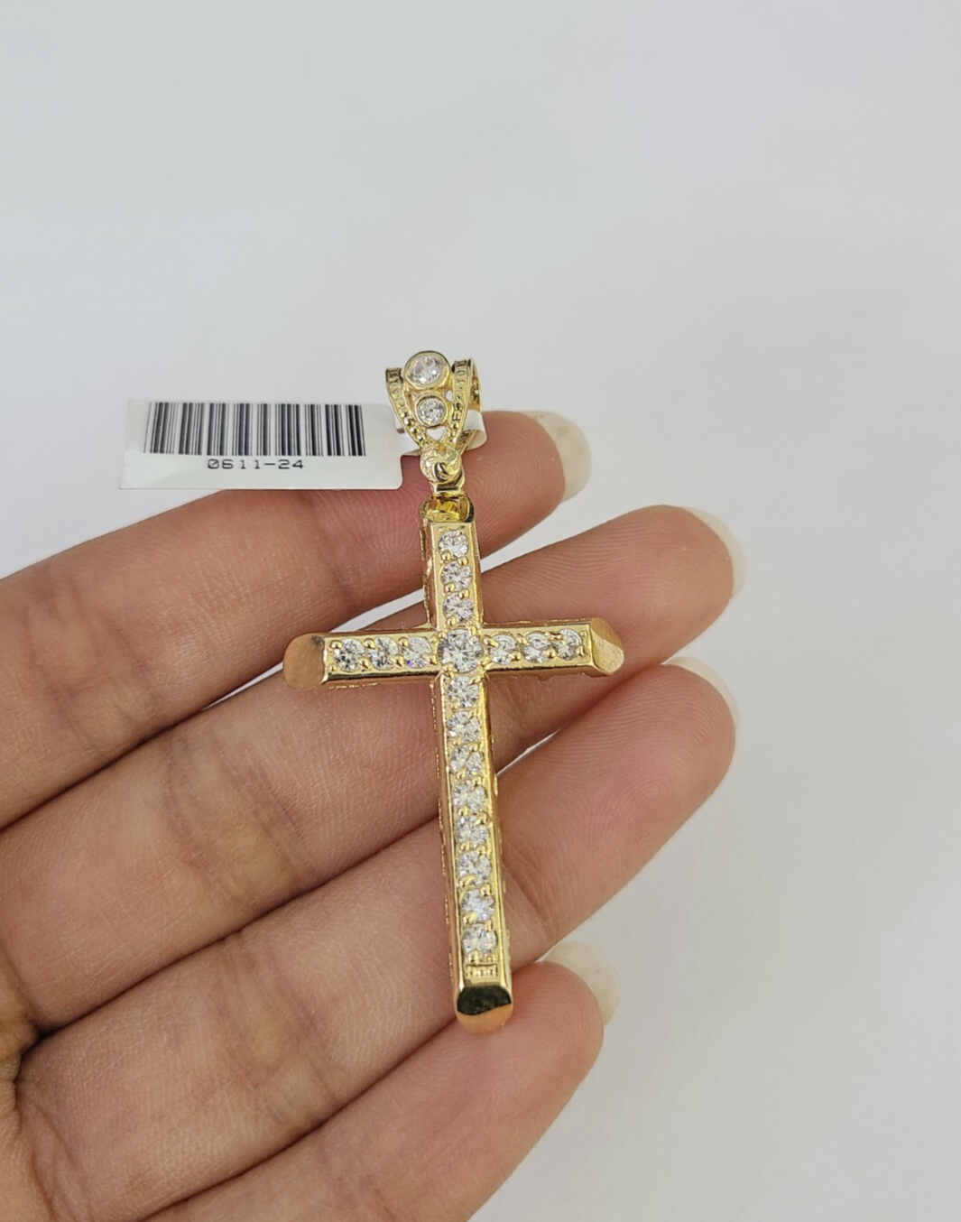 10k Jesus Cross Charm Pendant Religious REAL 10Kt Yellow Gold Genuine