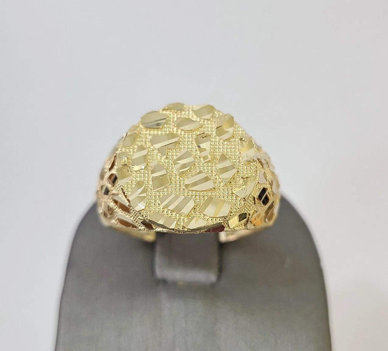 14k Nugget Ring Round Yellow Gold Women Men Real Genuine 14KT – MEJ