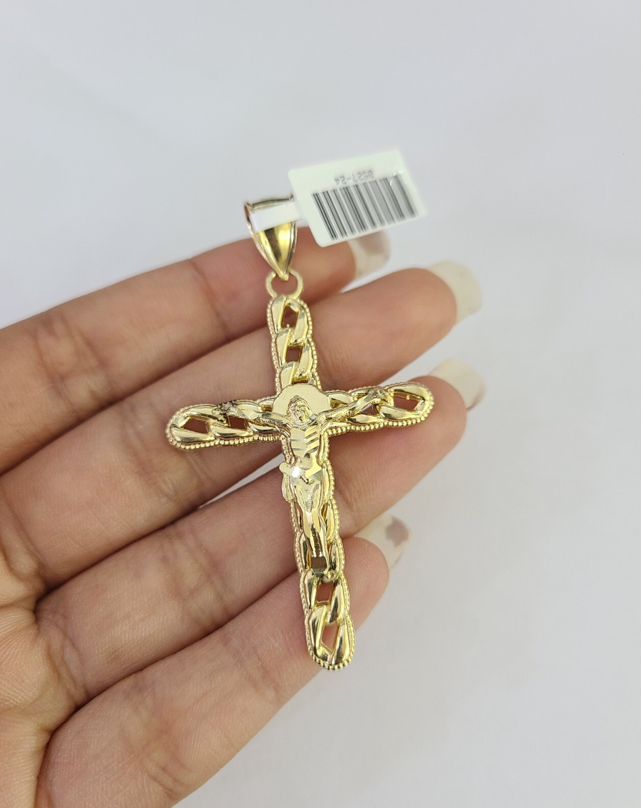 10k Jesus Cross Charm Pendant REAL 10Kt Yellow Gold Genuine