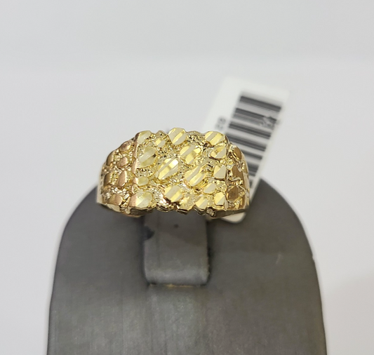 10k Nugget Ring Yellow Gold Women Men Real Genuine Size 6 7 8 9 10 11 & 12