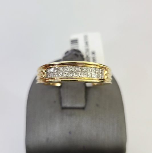 Mens 14k Gold Diamond Band Engagement Wedding Ring Natural Diamond