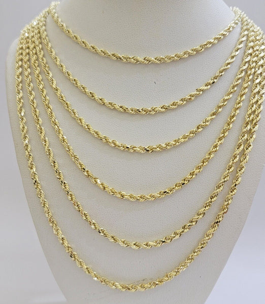 14K Real Gold Rope 5 mm Chain Necklace – NinaQ Jewelery