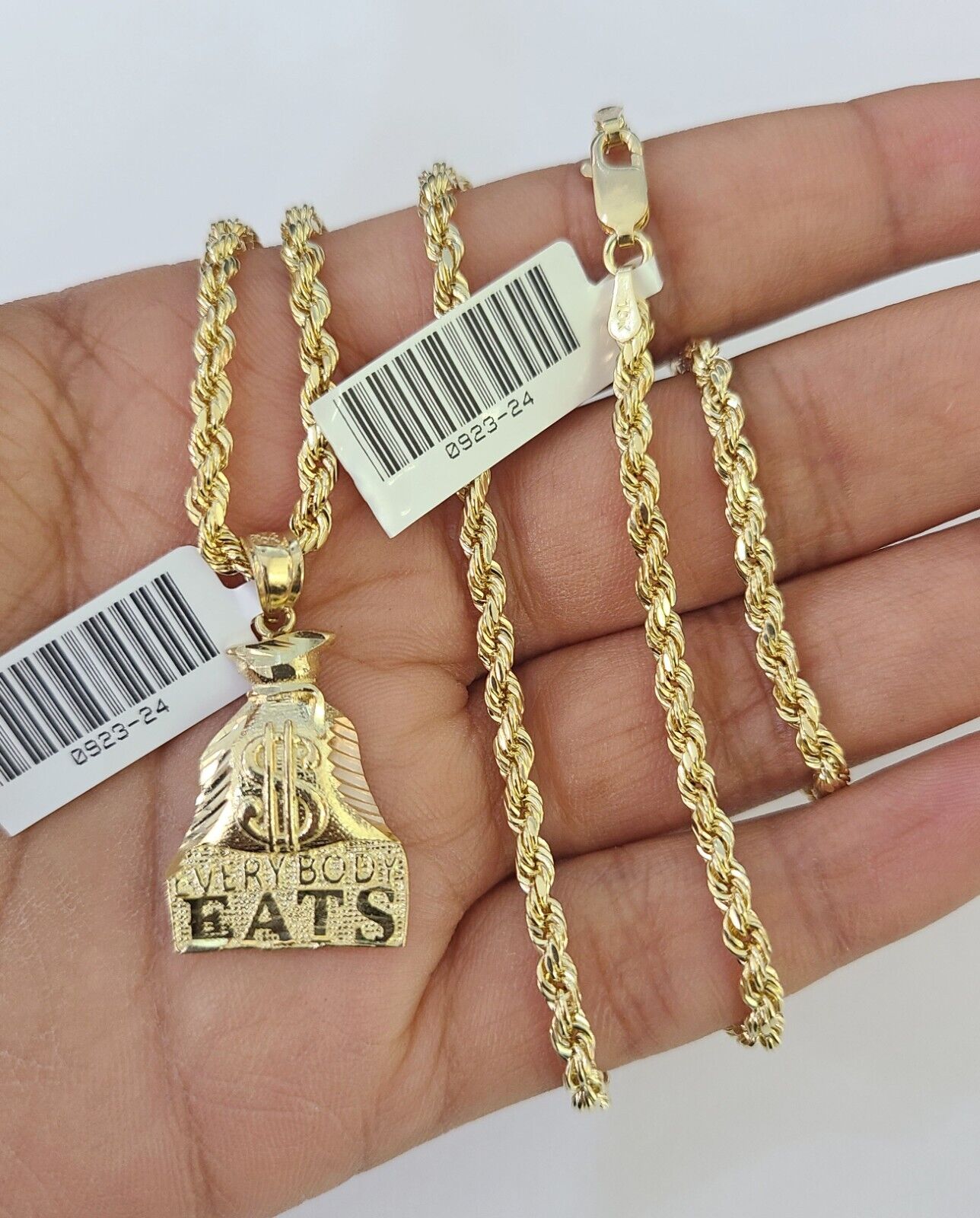 Everybody Eats Pendant selling with rope Chain