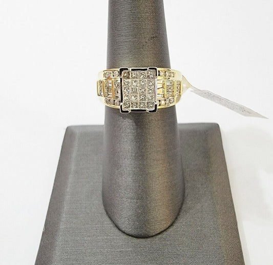 Ladies 14k Yellow Gold Ring Natural Diamond Women REAL , Wedding Engagement