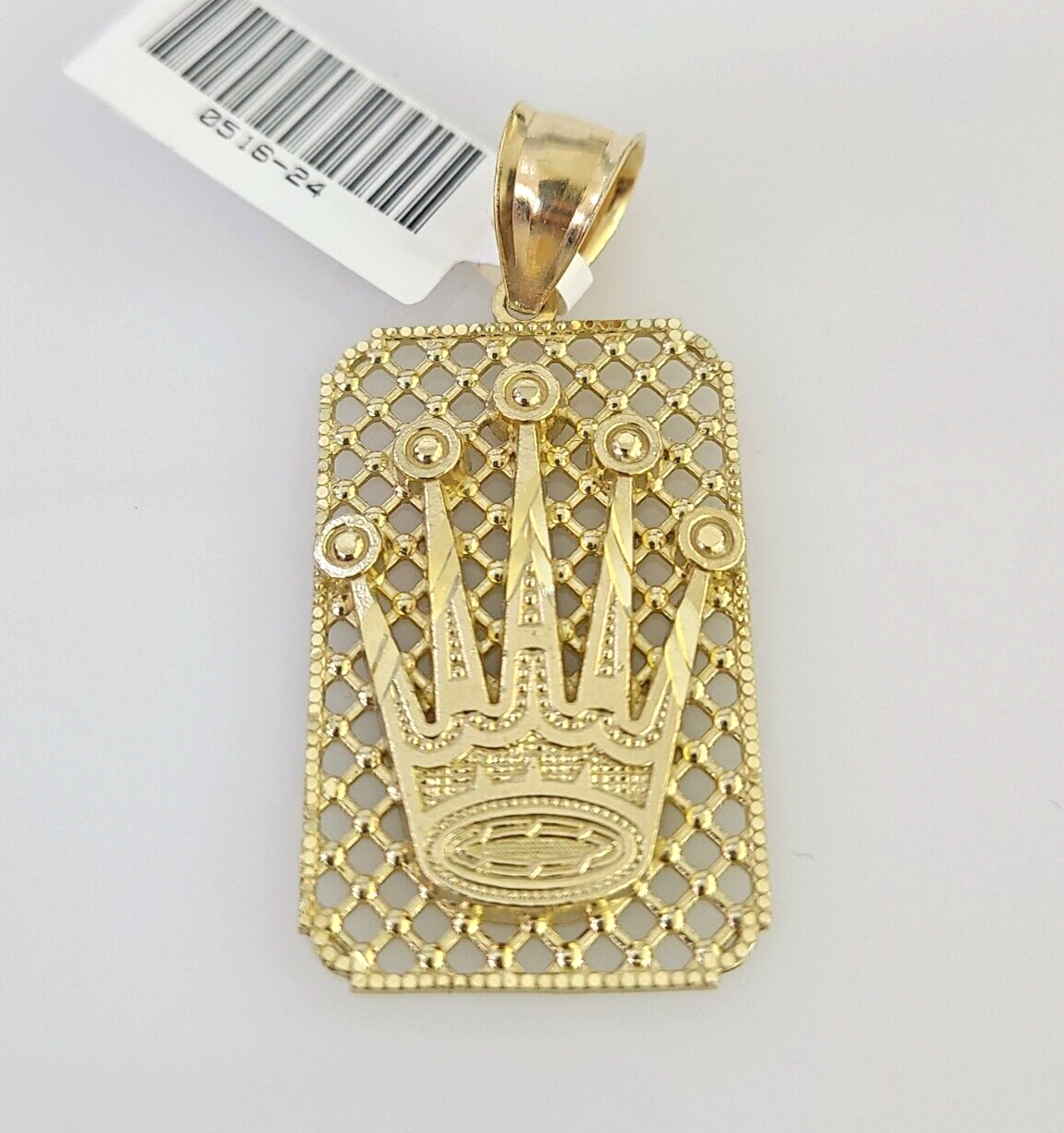 10k Crown Charm Pendant Men's Women's REAL 10Kt Yellow Gold Genuine