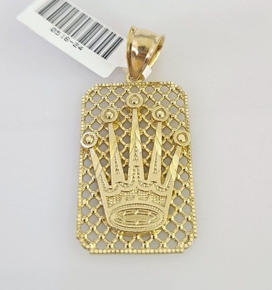 10k Crown Charm Pendant Men's Women's REAL 10Kt Yellow Gold Genuine