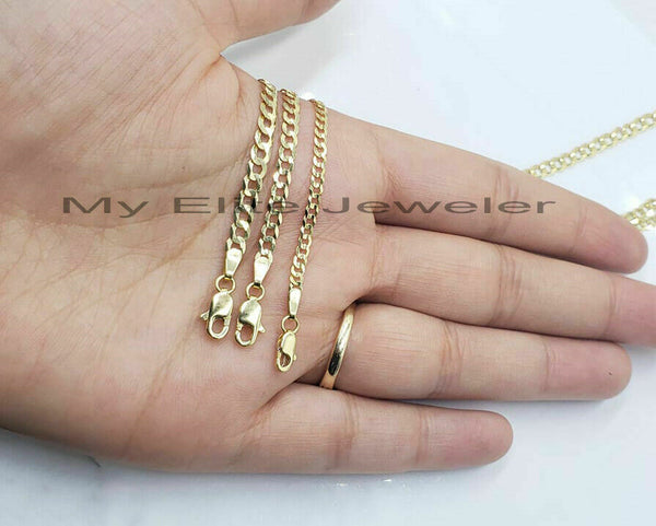 14K Yellow Gold 10MM Hollow Miami Cuban Curb Link Bracelet Chains 8.5 -  9, Gold Bracelet for Men & Women, 100% Real 14K Gold, Next Level Jewelry 