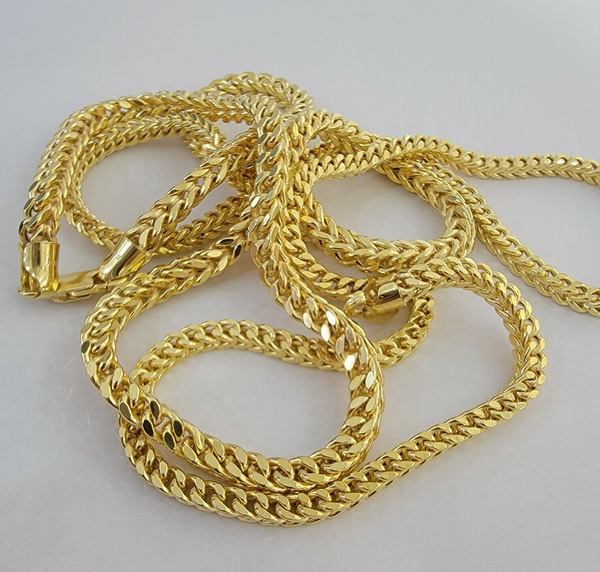 14k Yellow Gold Mens Franco Chain 4 mm – Avianne Jewelers