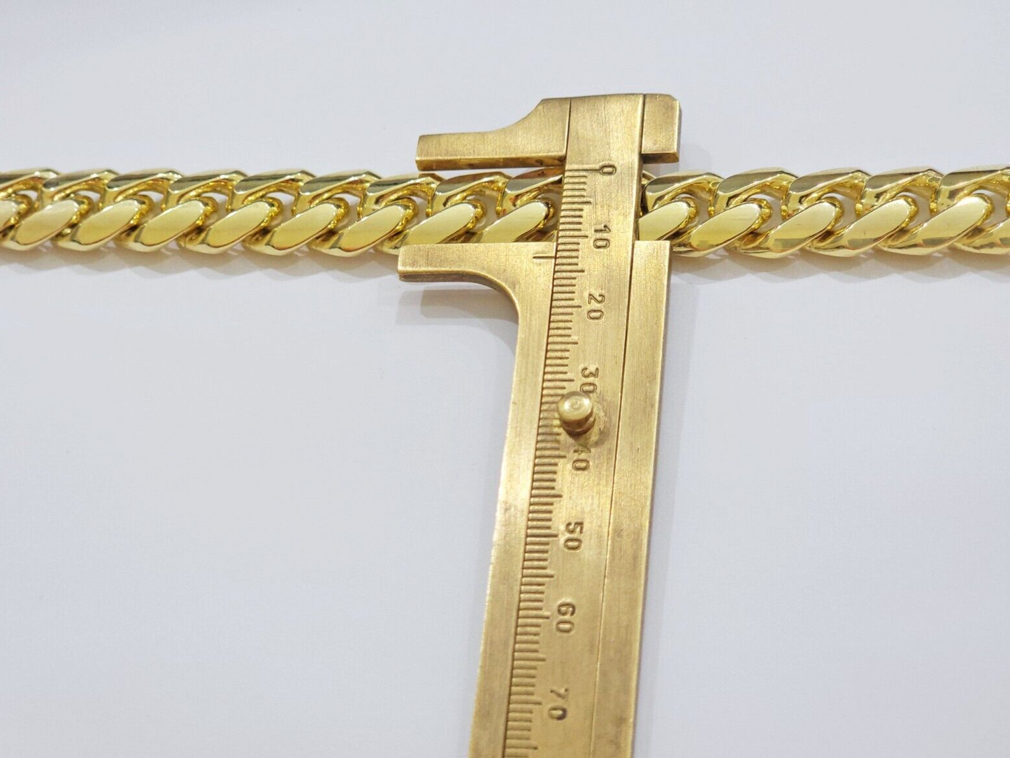 13mm Solid 14k Yellow Gold bracelet Miami Cuban Link 8 Inch Mens REAL 14kt HEAVY