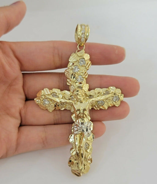 Mens 10k gold cross on sale pendant