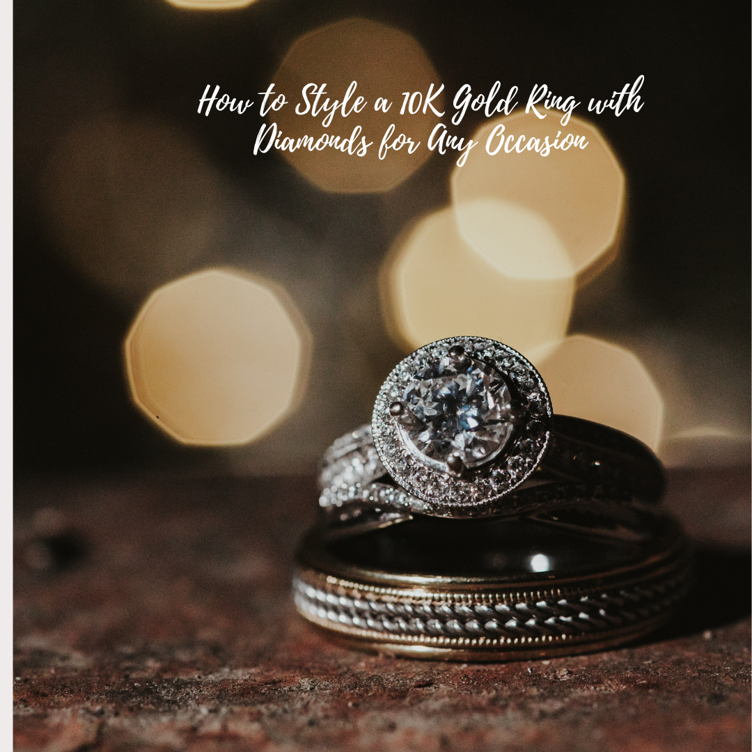 10k gold ring with diamonds