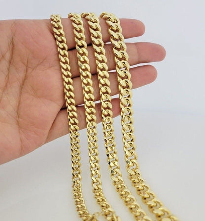 REAL 10kt Yellow Gold Bracelet Miami Cuban Link 6mm 7mm 8mm 9mm 7''-9" Inch SALE