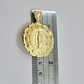 Real 10k Jesus Virgin Mary Charm Pendant Yellow Gold 1.8 Inch Chain Necklace New