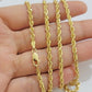 Real 18k Yellow Gold Rope Chain Necklace 3mm 24 Inches Men Women SOLID HEAVY NEW