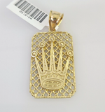 10k Crown Charm Pendant Mens Womens REAL 10Kt Yellow Gold Genuine