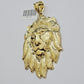 Real 10k Gold Box Byzantine Necklace Lion Charm Pendant SET Chain 18-30 Inch 6mm