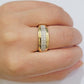 Real 14k Yellow Diamond Ring Mens Band 0.97 Ct Princess Cut Wedding Engagement