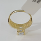 Real 10k Ring Engagement Yellow Gold Men Women Genuine