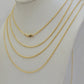 Real 18k Yellow Gold Franco Chain Necklace 18 Inch 1 mm Women's SOLID 18kt