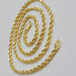 Real 18kt Yellow Gold Rope Chain Necklace 3mm 22 Inch Men Women SOLID HEAVY SALE