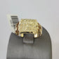 10k Nugget Ring Cuban Yellow Gold Women Men Real Genuine 10Kt
