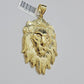 10kt Real Gold Box Byzantine Necklace Lion Charm Pendant SET Chain 6mm 26 Inches