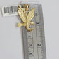 10k Yellow Gold Rope Chain Eagle Charm Pendant Set 18"-28 Inch 3mm Necklace REAL
