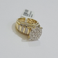 Real 10kt Yellow Gold 2CT Diamond Ring Women Band Natural Genuine Wedding SALE