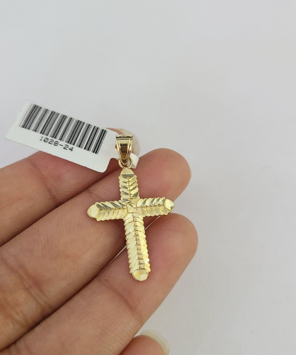 10k Jesus Cross Charm Pendant REAL 10Kt Yellow Gold Genuine