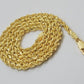 Real 18k Yellow Gold Rope Chain Necklace 3mm 24 Inches Men Women SOLID HEAVY NEW