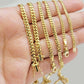 SOLID 18k Gold Miami Cuban Chain Necklace 2.5mm 3.5mm 4mm 18-26 Inches Men Women