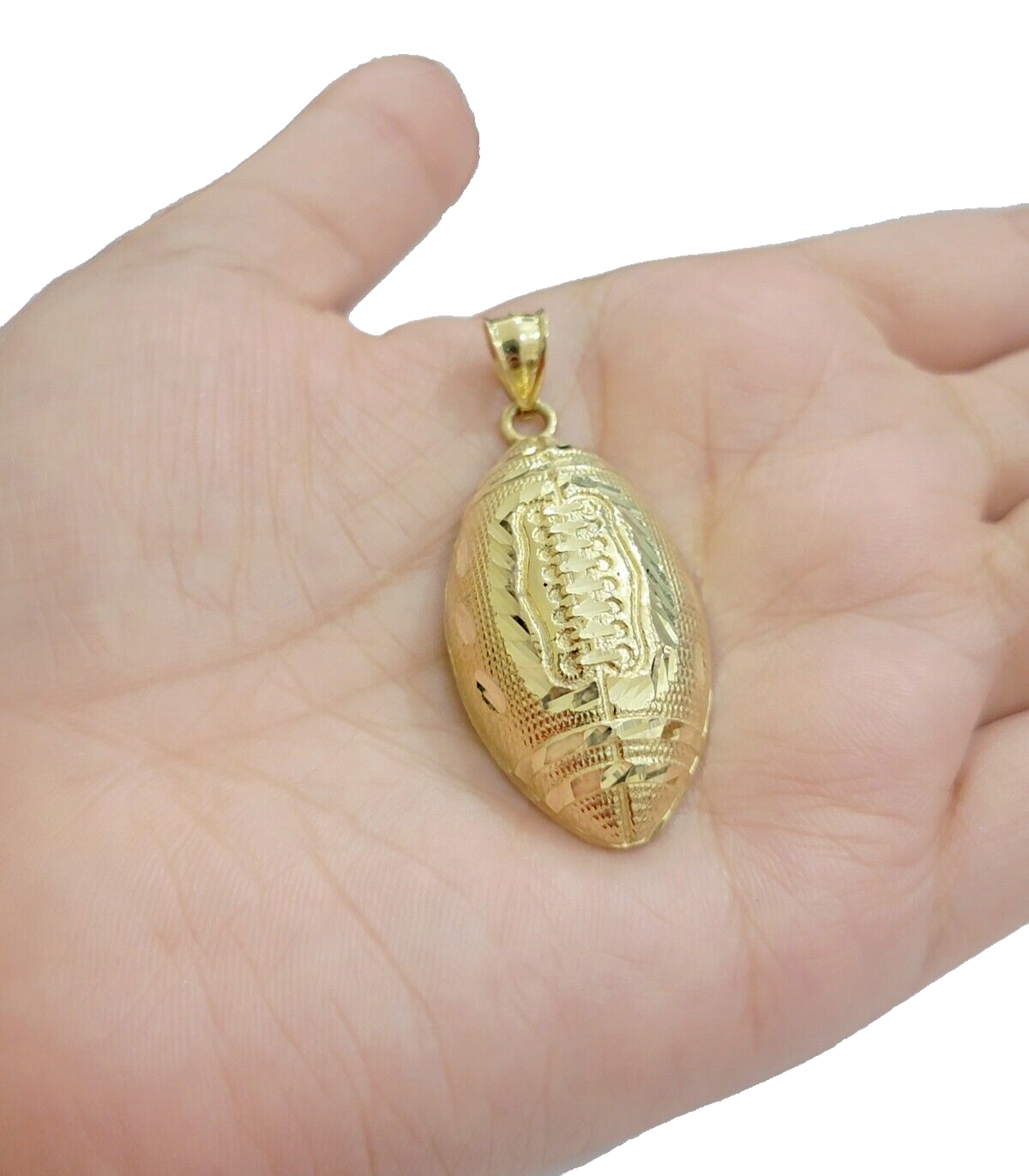 10k Yellow Gold Charm Pendant American Football Men's REAL 10KT , FREE SHIPPING