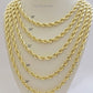 Real 14k Yellow Gold Rope Chain Necklace 2.5mm 3mm 4mm 5mm 18-26 Inch Men Women