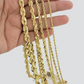 Solid 10kt Gold Rope Chain Necklace 2.5mm 3mm 4mm 5mm 6mm 7mm Diamond Cuts SALE