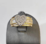 10k Heart Ring Yellow Gold Men Women Real Genuine