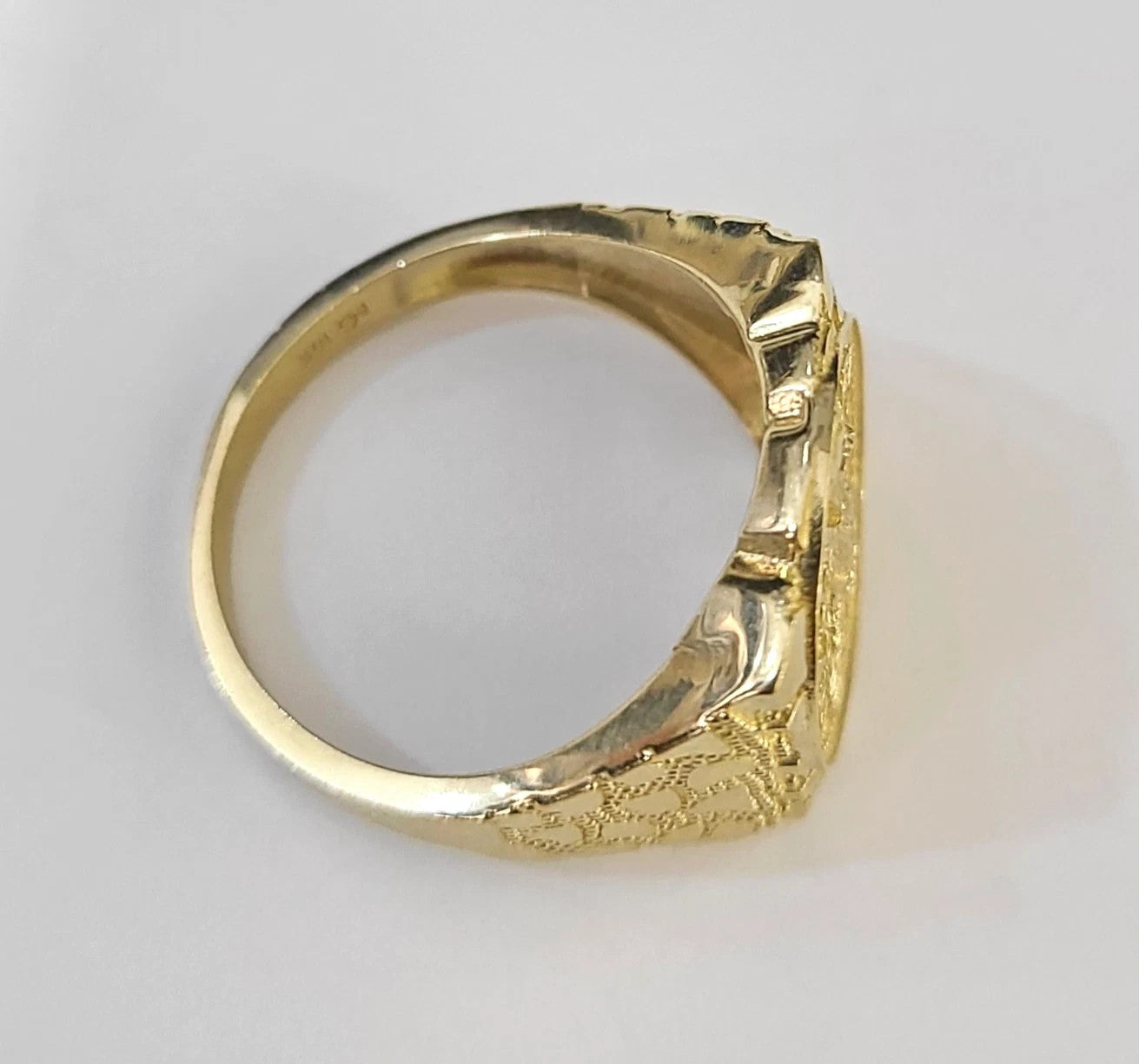 10k 50 Pesos Coin Centenario Ring Yellow Gold Men Women Real Genuine