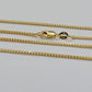 Real 18kt Yellow Gold Franco Chain Necklace 1mm 20-24 Inch Men Women SOLID HEAVY