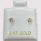 REAL 10kt Gold Stud Earring Mens Women kids Genuine 10k yellow gold with stone