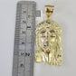 10kt Yellow Gold Rope Chain Jesus Head Charm Pendant 18 Inches 7mm Necklace SALE