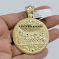 10kt Yellow Gold Last Supper Charm Pendant Franco Chain Necklace 3mm 26"Inch 10k