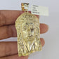 10k Yellow Gold Rope Chain Jesus Head Charm Pendant 18-30'' Inch 7mm  Necklace