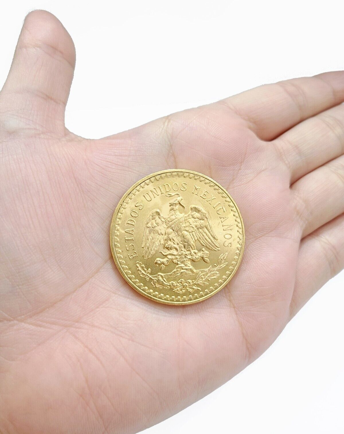 Mexico Gold 50 Pesos Coin 1947 Mexican Centenaro Real 22k Charm Oro Centenario