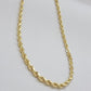 Real 14k Yellow Gold Rope Chain Necklace 4.5mm 18- 26 Inch Diamond Cut SOLID 14K