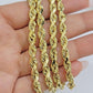 14k Gold Rope Chain Necklace 6mm 18-26 Inch Diamond Cut Men Women REAL 14KT SALE