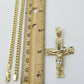 10k Yellow Gold Link Chain Pendant 5mm 18"-28" Miami Cuban Necklace Cross Charm