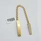 Real Solid 10kt Gold Baby Chino ID Name Plate Bracelet 4mm 6'' Inch 10k SALE NEW