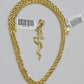 10kt Yellow Gold Rope Chain Snake Cross Charm Pendant 18-28'' Inch Necklace SALE