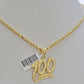 10k Yellow Gold Rope Chain 100 Charm Pendant Set 22 Inch 3mm Necklace REAL SALE
