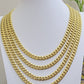 Real 10k Gold Chain Necklace Miami Cuban Link 18"-28" Inch 8mm Box Lock 10kt Men