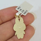 10k Cartoon Monster Charm Pendant Men Women 10kt Real Yellow Gold